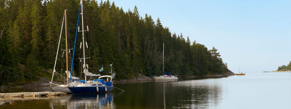 Bilden föreställer en båtplats i Timrå.