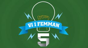 Bild på logotypen för frågesporten "Vi i femman".