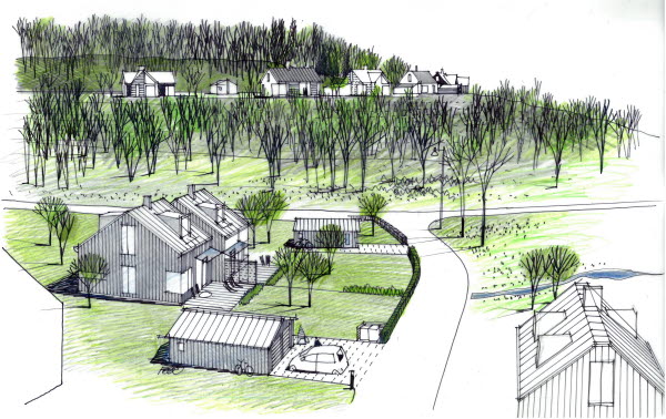 Östra delen av bostadsområdet Solhöjden
