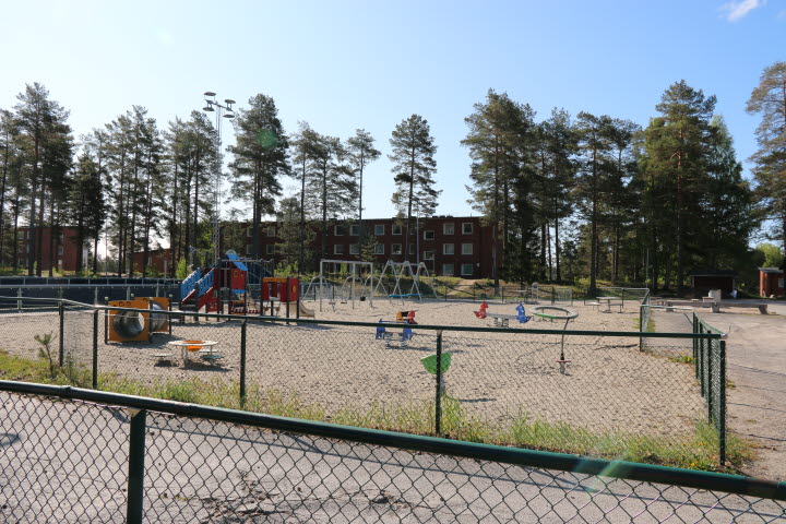 Miljön utomhus på Tallnäs förskola.
