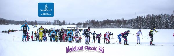 Bilden föreställer skidåkare som deltar i Medelpad Classic Ski
