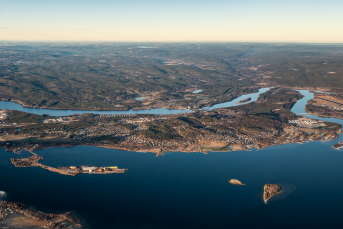 Flygfoto över Timrå.