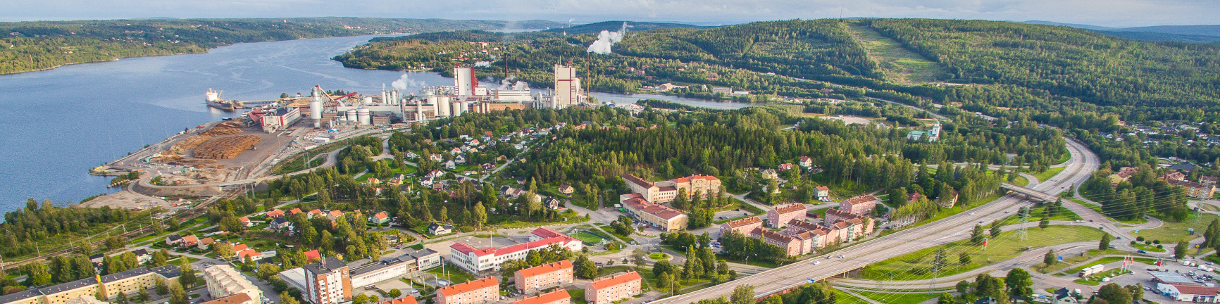 Flyg vy över Timrå