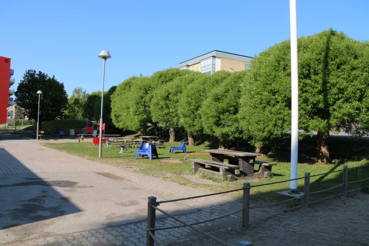 Mariedals förskolas utemiljö.